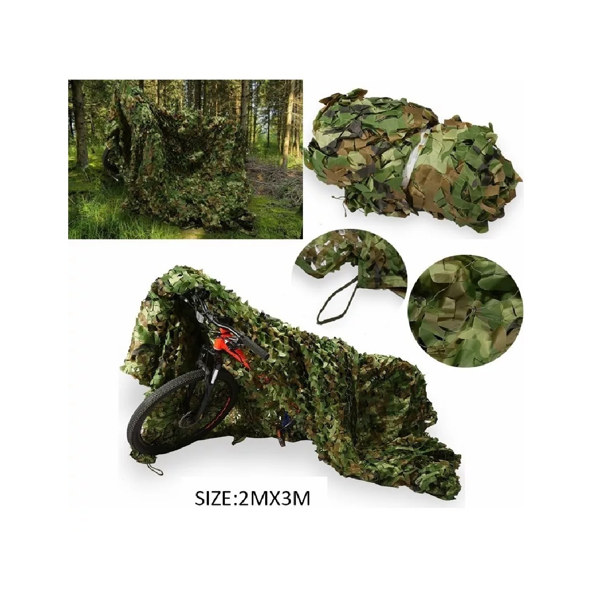 Red De Camuflaje Para Caza Militar (2 X 3 Metros)