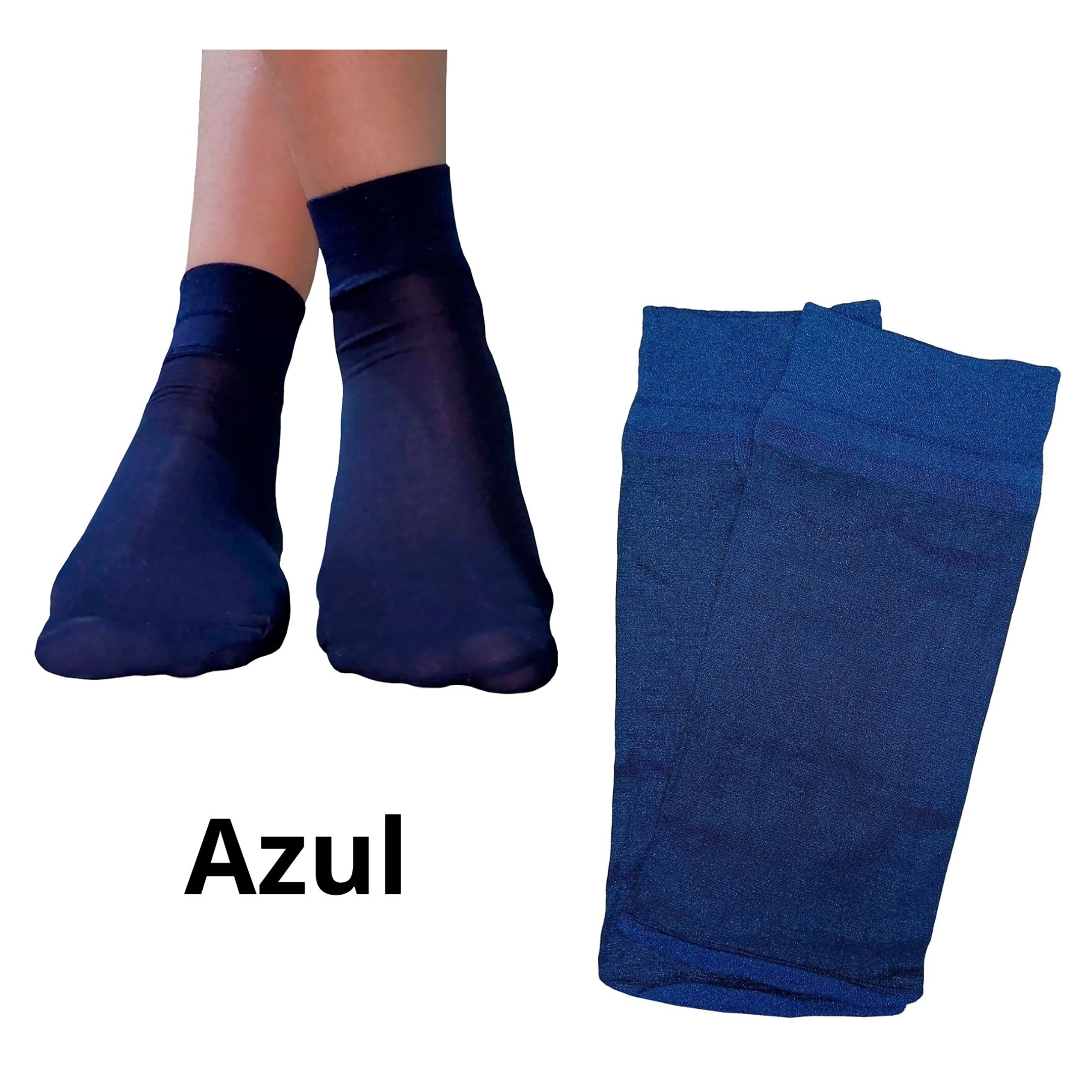 calcetines cortos mujer azul plata en paradisedesignstore