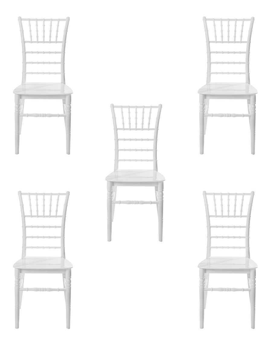 Silla Tiffany Plastica Eventos Lounge Banquete Paquete De 5