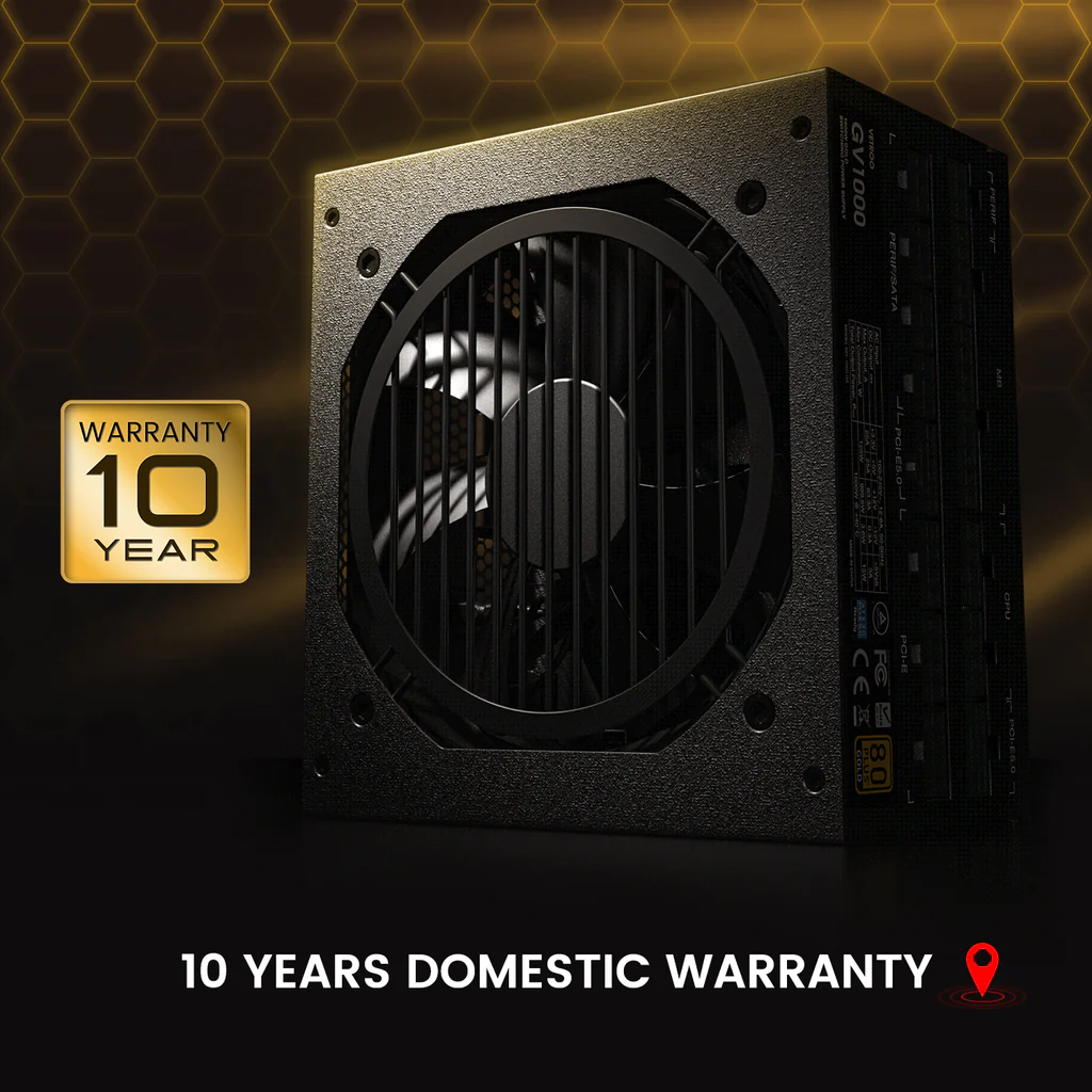 FUENTE DE PODER CERTIFICADA DE 1000 WATTS COLOR NEGRO PCI5 5.0 ATX 3.0