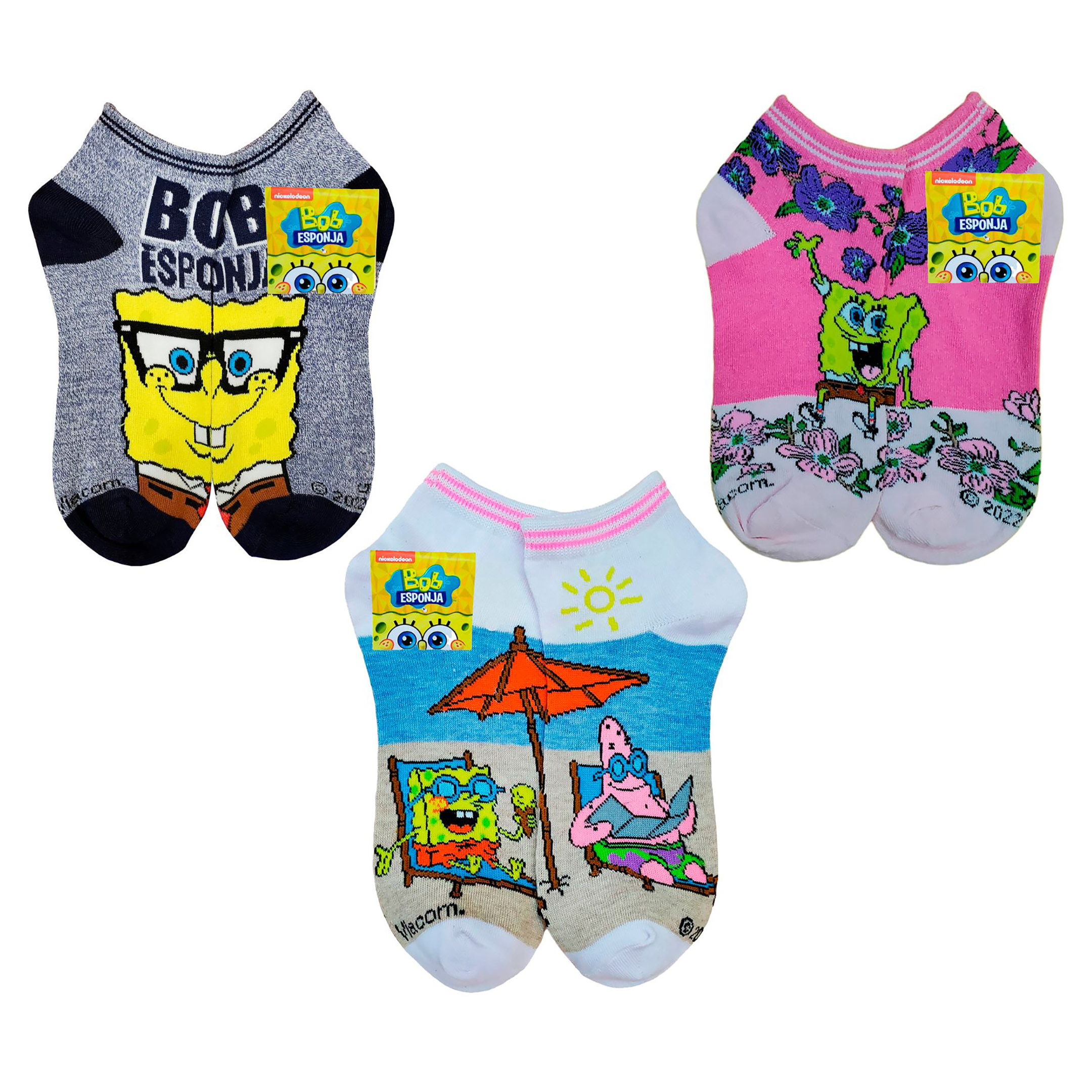 Tines Cortos Bob Esponja Unisex 12 Pares