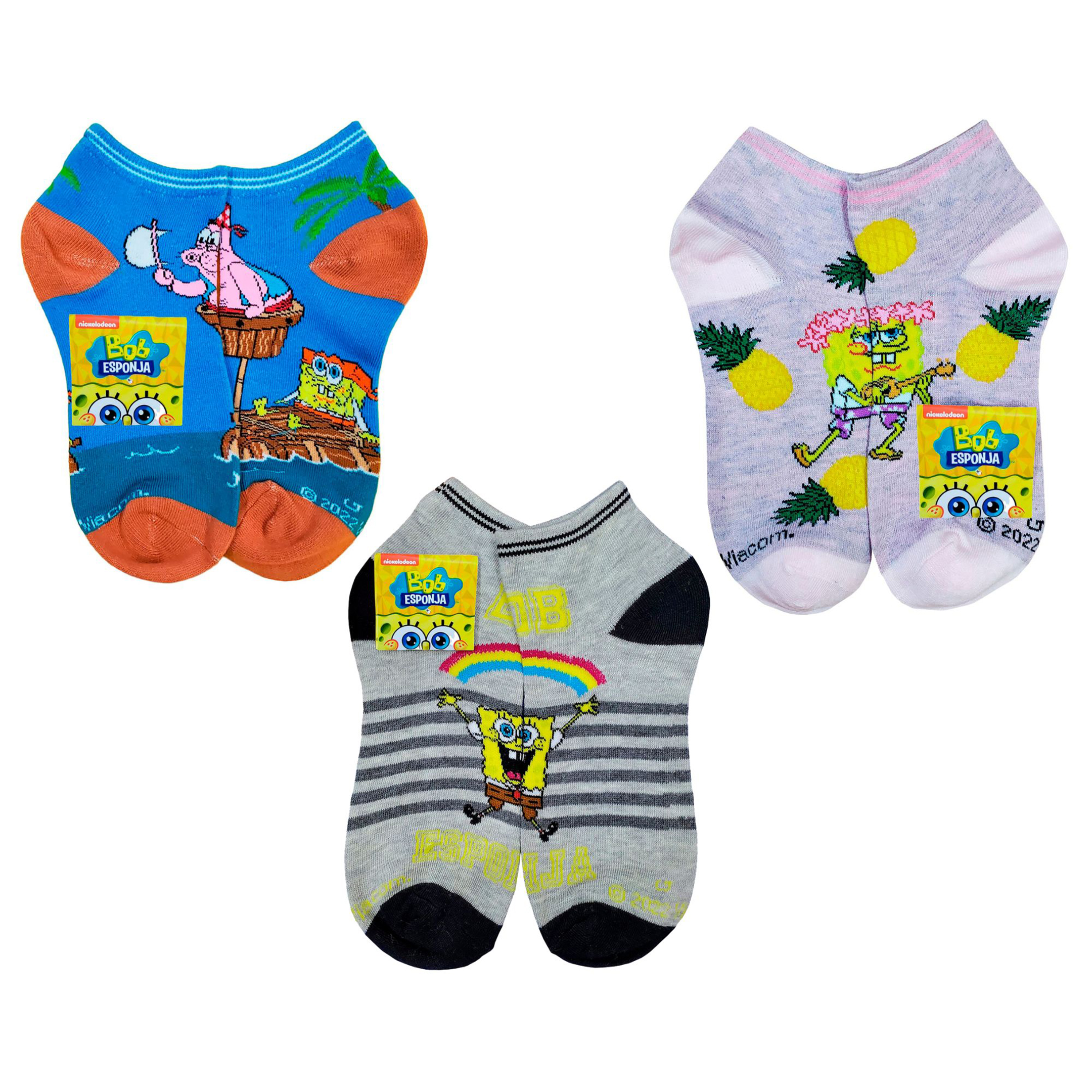 Tines Cortos Bob Esponja Unisex 12 Pares