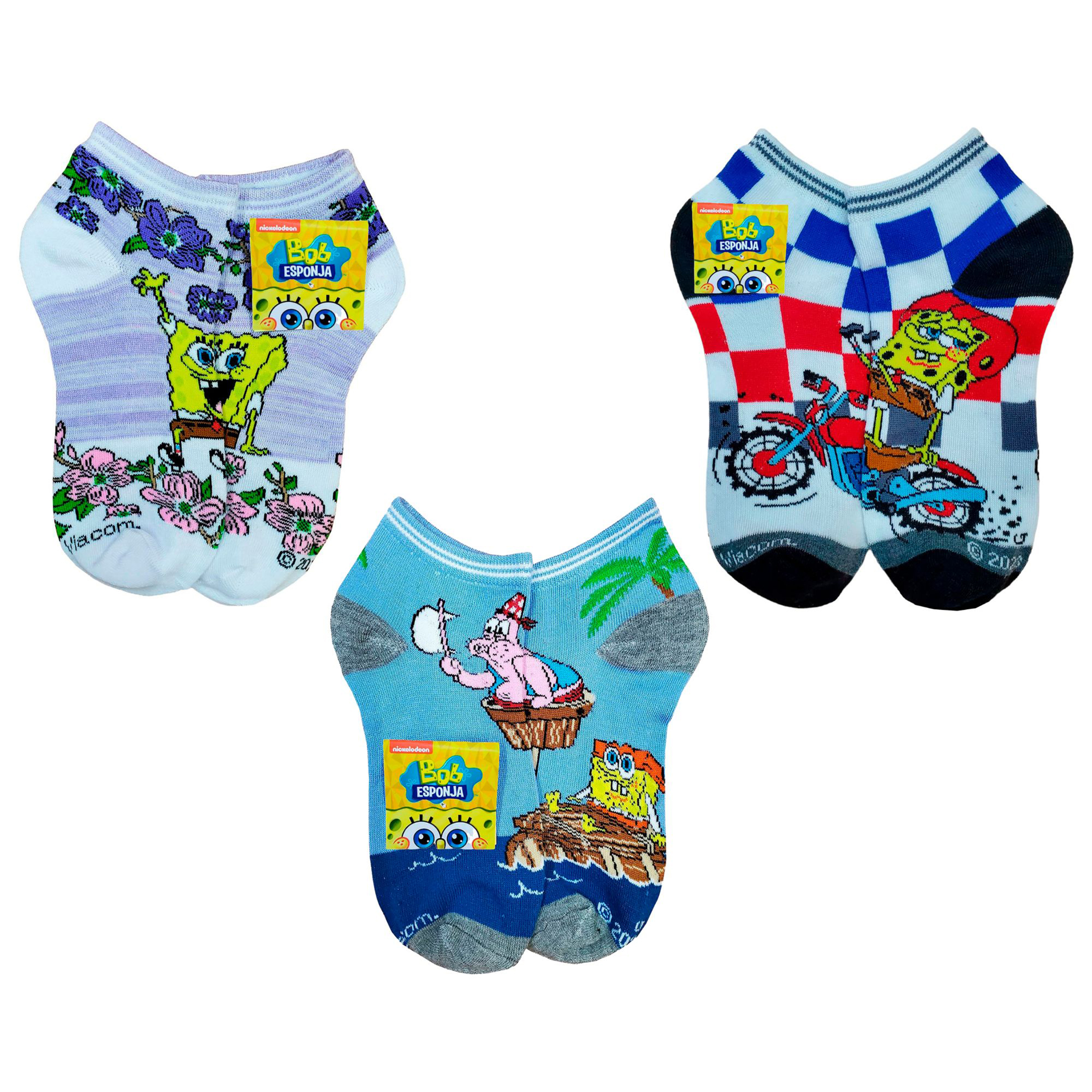 Tines Cortos Bob Esponja Unisex 12 Pares