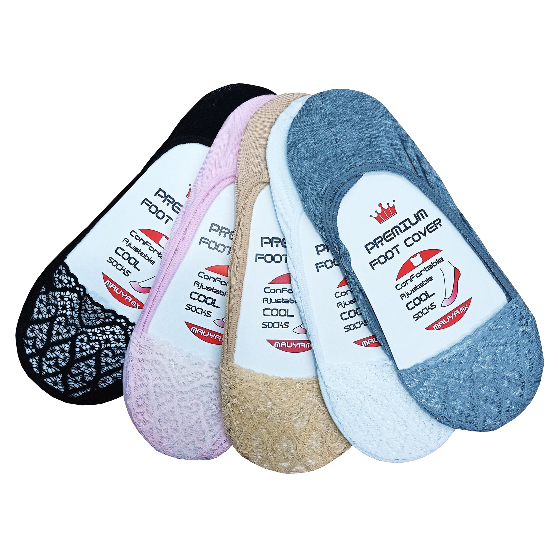 Tin-protector Invisible De Encaje Dama 6 Pares