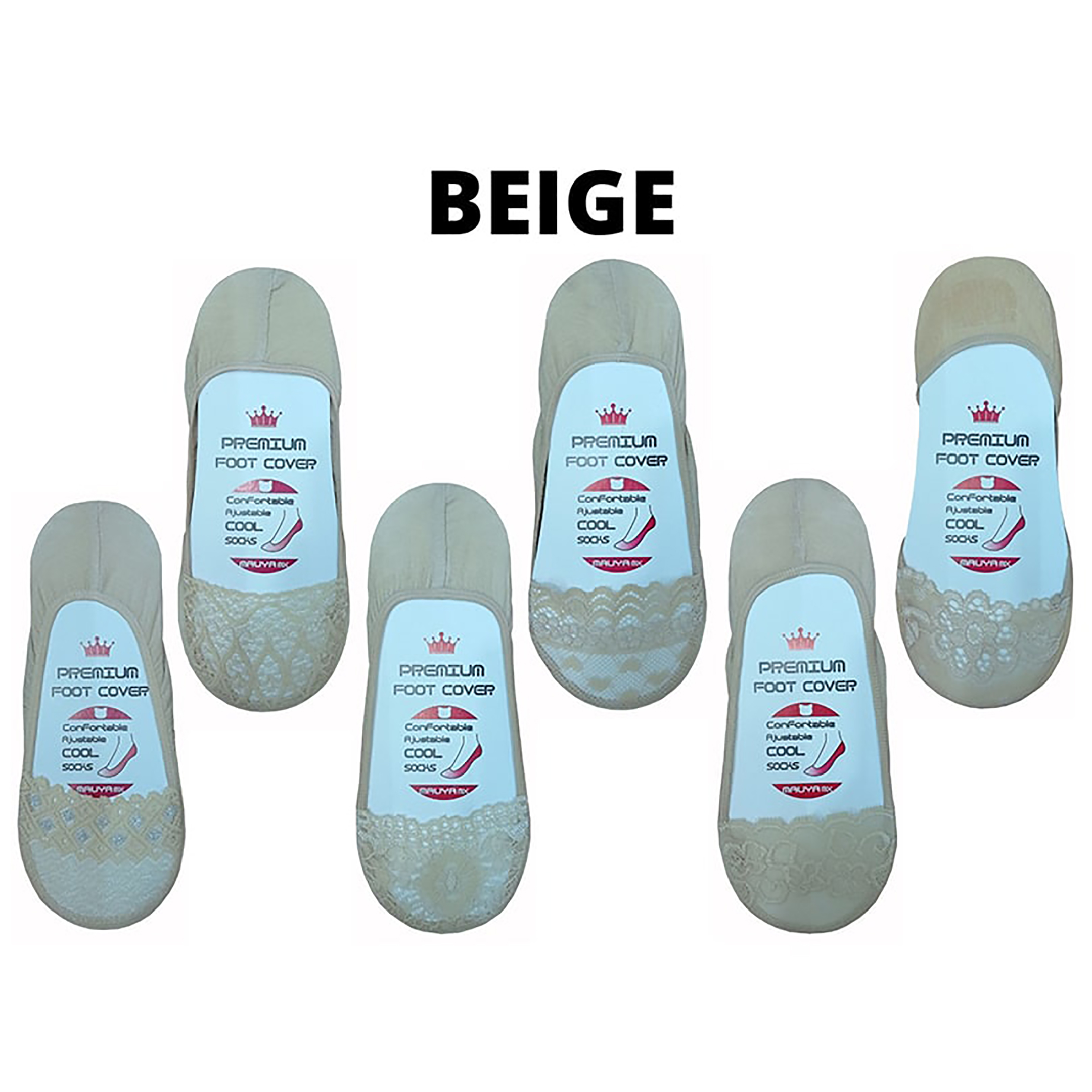 Tin-protector Invisible De Encaje Dama 6 Pares