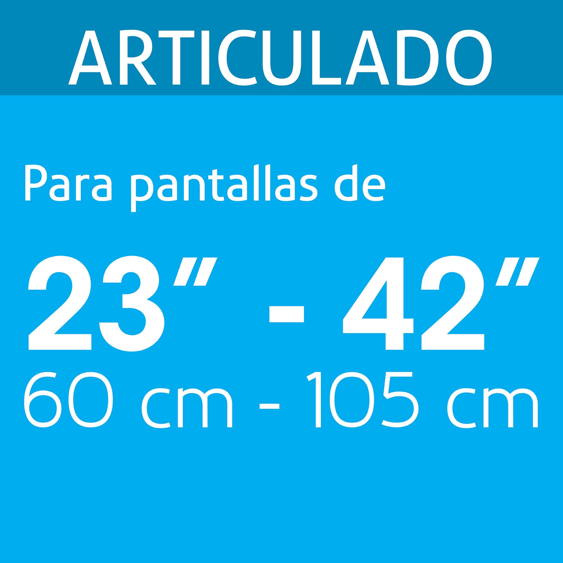 SOPORTE PARA PANTALLAS 23" A 42" MOV. ANGULAR Y ARTICULADO VOLTECK 46095