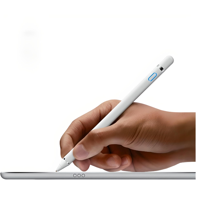 Lápiz óptico digital capacitivo activo Stylus Pen compatible con Android,  iOS y Windows para Tablets, Celulares y PC Táctil Color Blanco