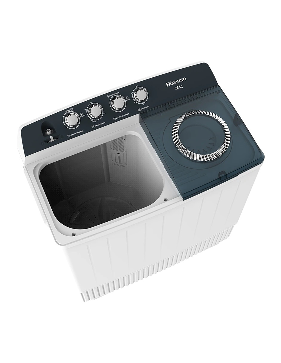 Lavadora Semiautomática Hisense WSA2601PX Doble Tina 26 kg  