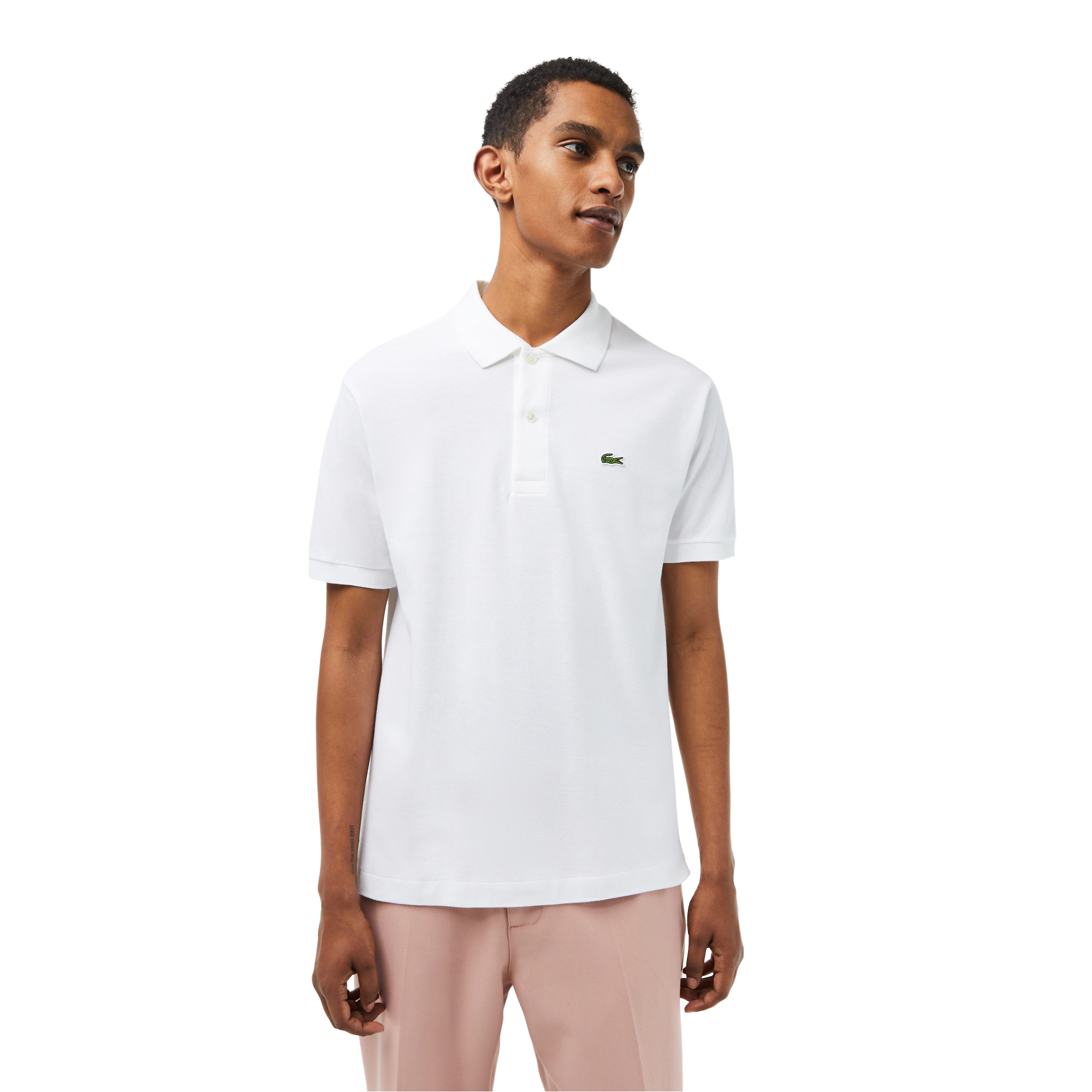 Playera Manga Corta Lacoste Tipo Polo color blanco