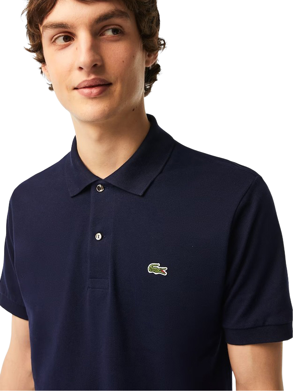 Playera Manga Corta Lacoste Tipo Polo Color Azul Marino