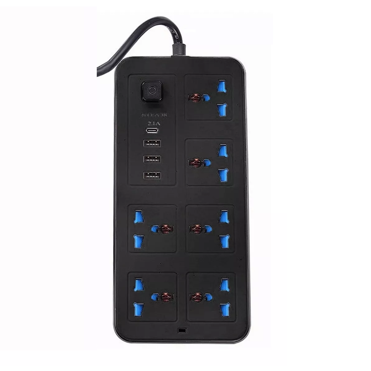 Regulador Electrico Multicontactos Extension 6 Salidas 4 Usb