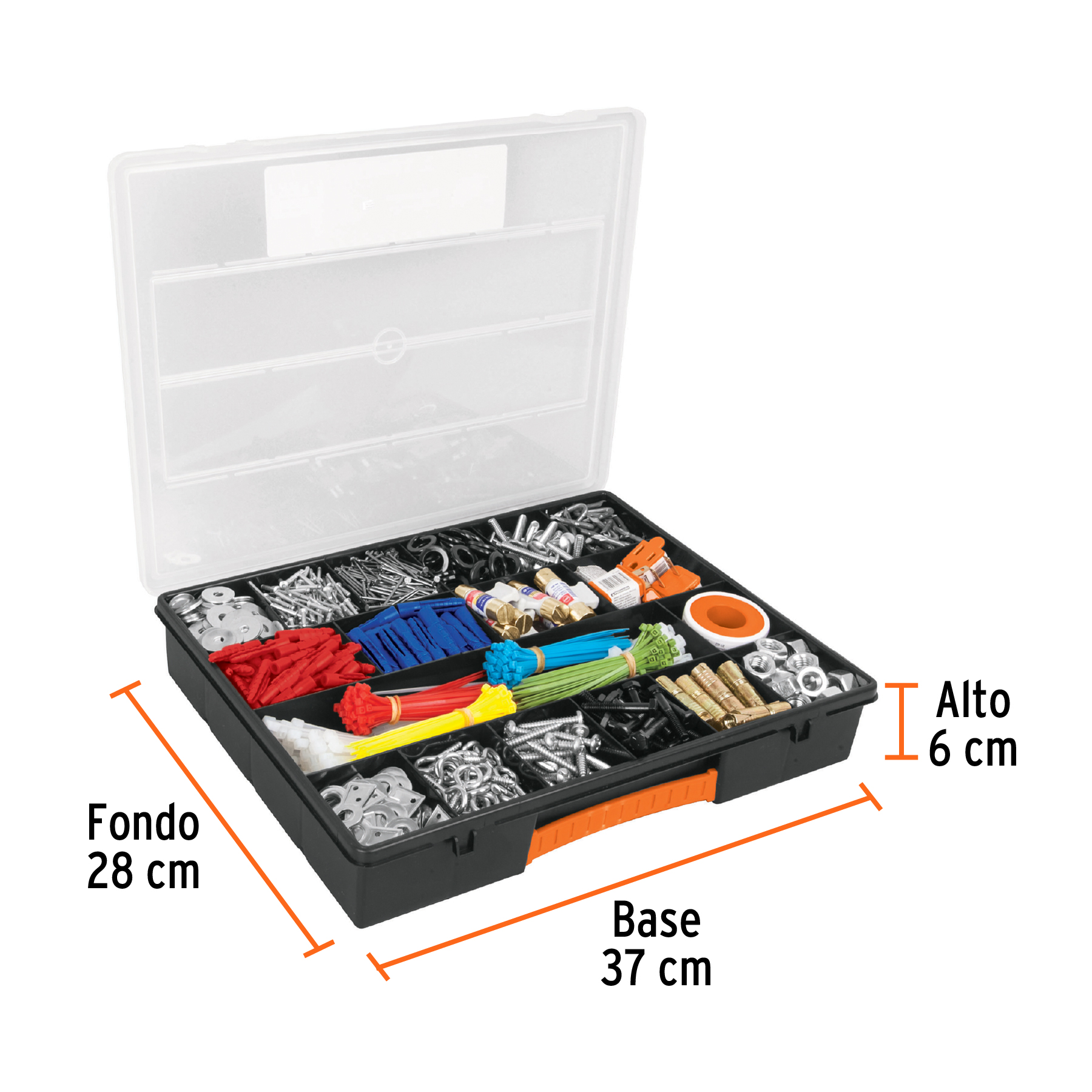 ORGANIZADOR 14" CON 18 COMPARTIMENTOS, TRUPER 11825