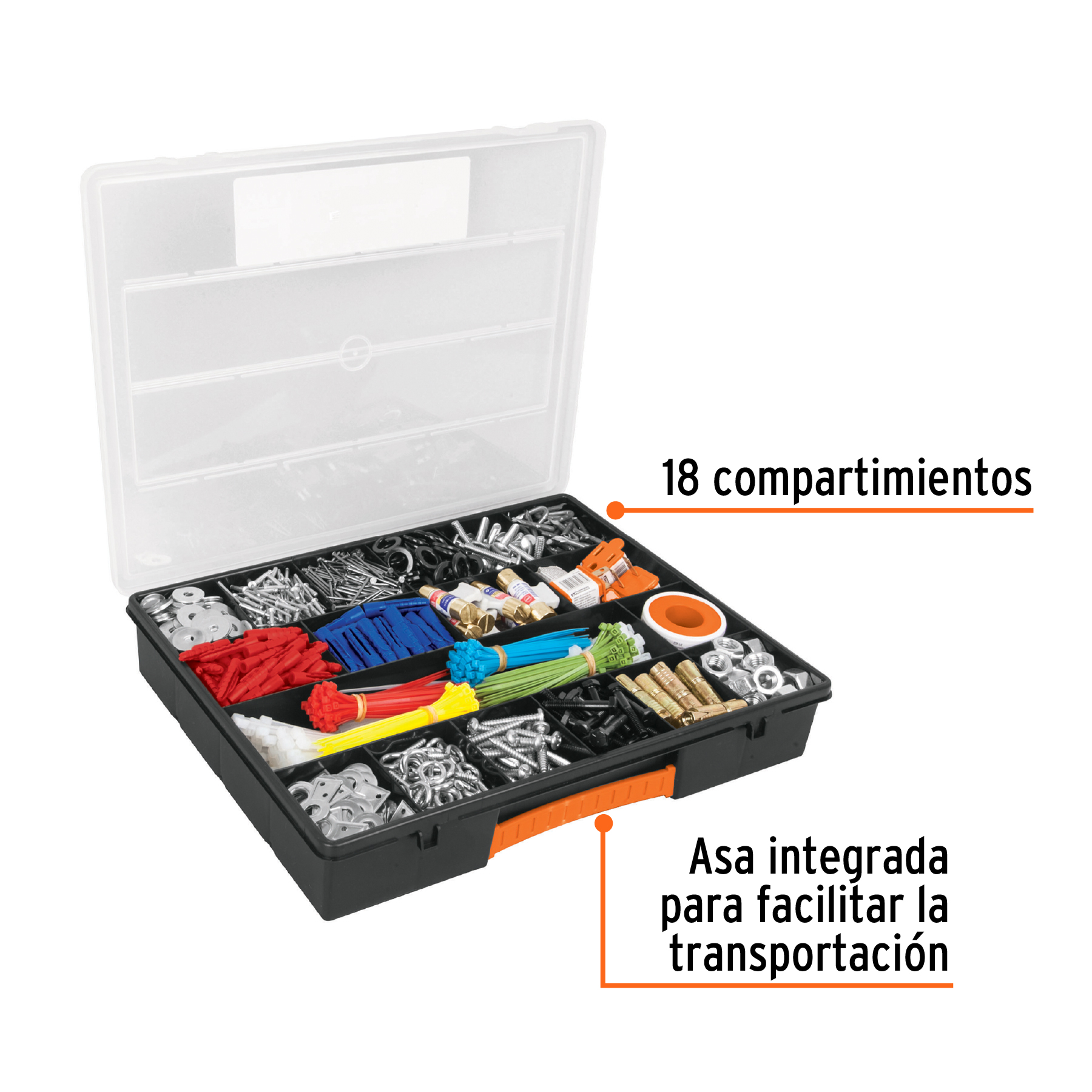 ORGANIZADOR 14" CON 18 COMPARTIMENTOS, TRUPER 11825