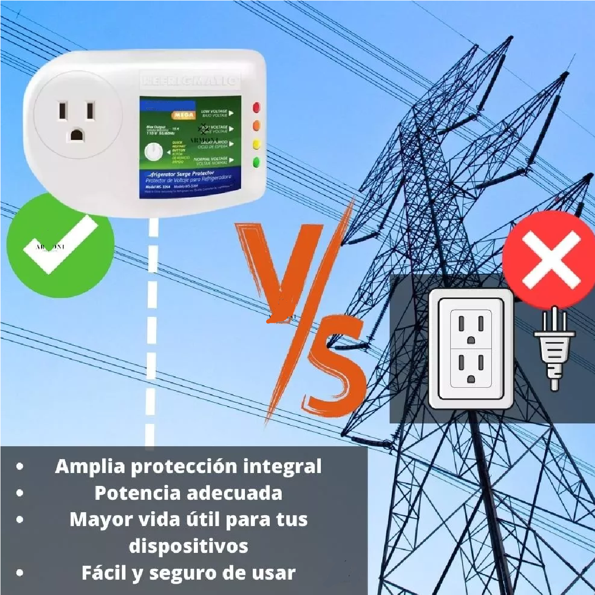 Protector De Voltaje Para Refrigerador