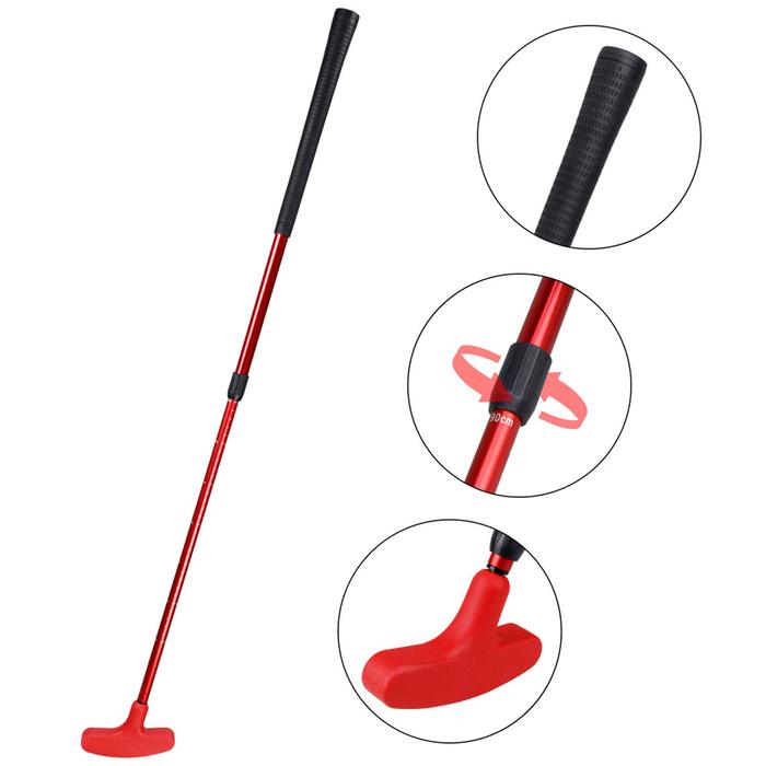 Palos de golf en miniatura pequeños MXVED-004-4 4 Pzas Rojo Ajustable 53 a 93cm Aluminio, VersaPuttRed