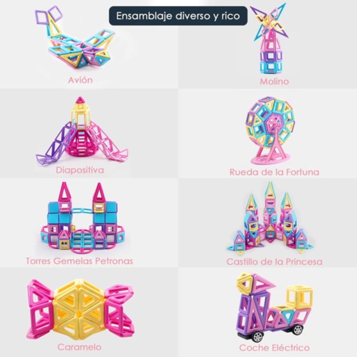 Bloques De Construcción Magnéticos Juguetes Y Caja 76pcs 