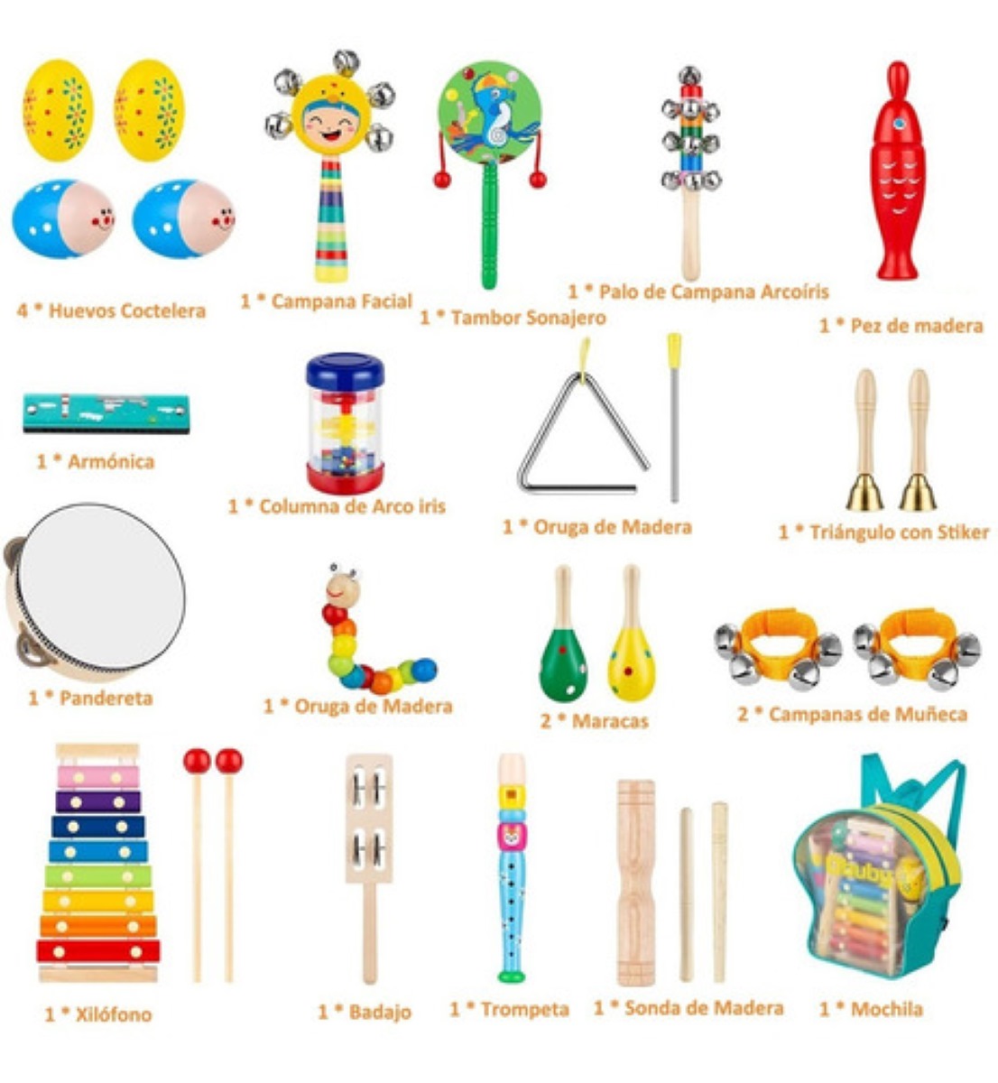 Instrumento Musical Percusión Tambor Xilofono Regalo P/niños