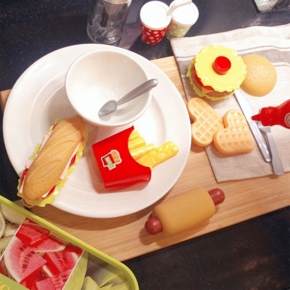 Set Hamburguesas Comida Juguete De Comida Para Niños 