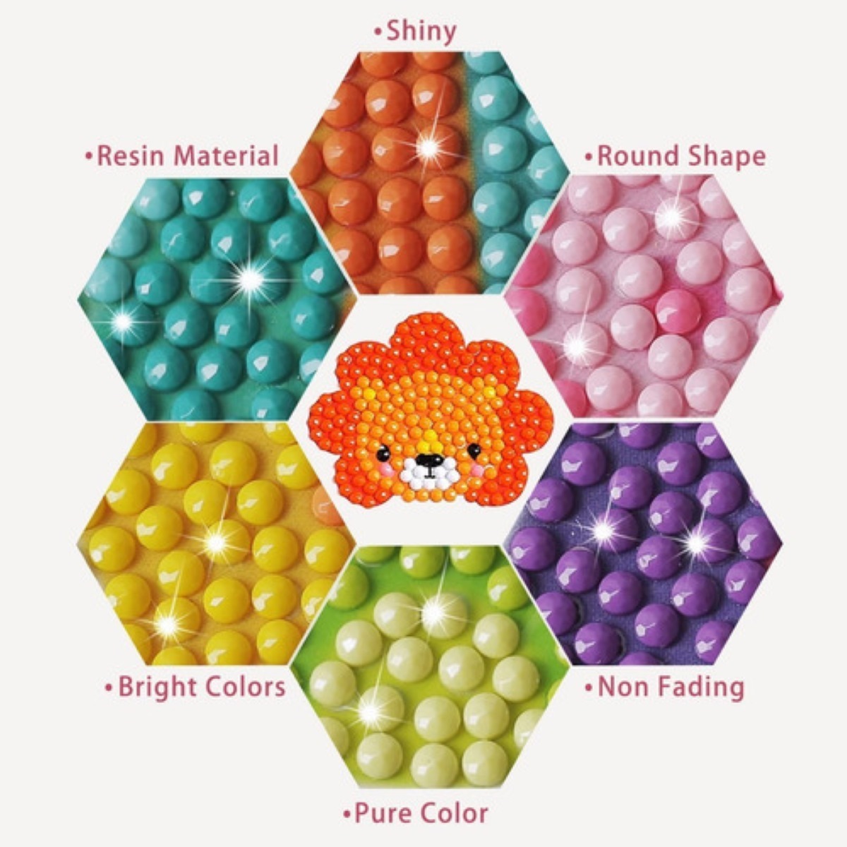 Kit Pintura Diamante 5d Diy Animales Para Niños Pegatinas 24