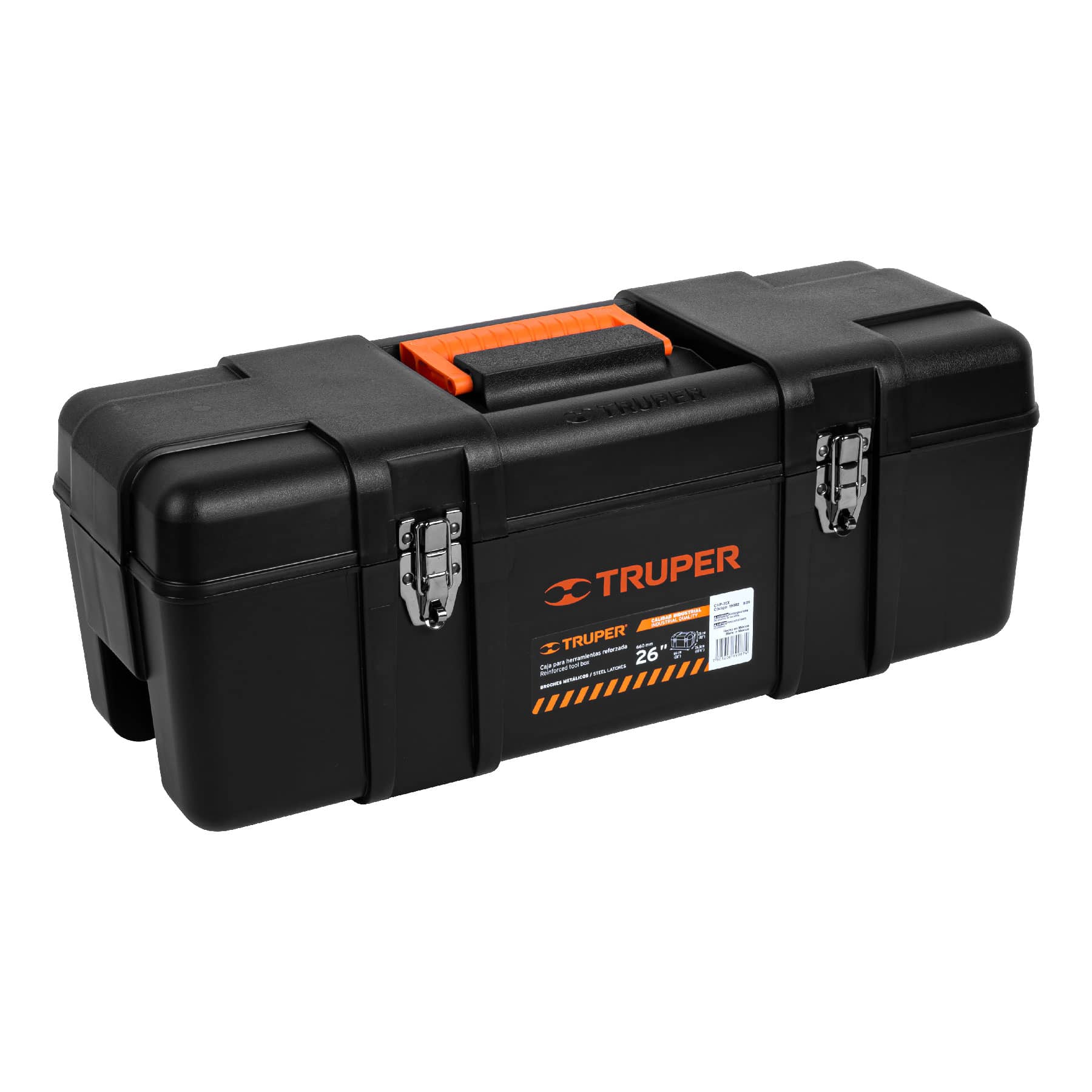 CAJA PARA HERRAMIENTA DE 26" INDUSTRIAL, BROCHES METÁLICOS TRUPER 19882