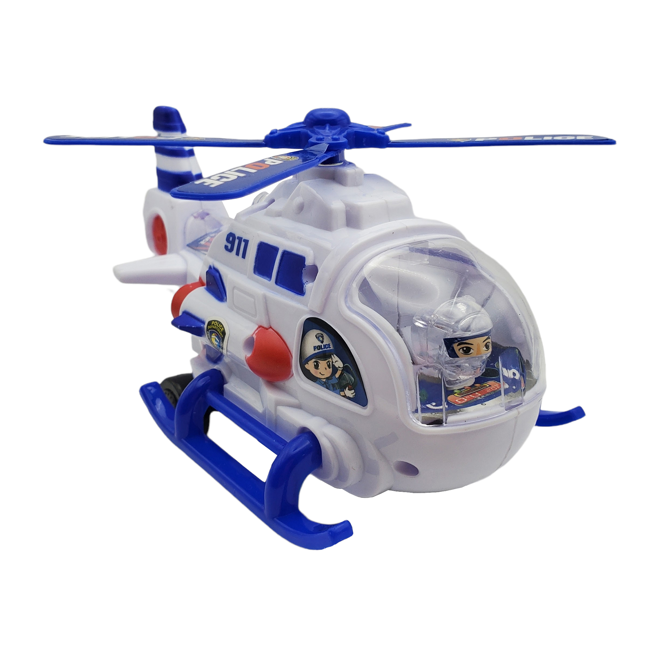 Helicóptero Policía Con Luz, Sonido Y Movimiento