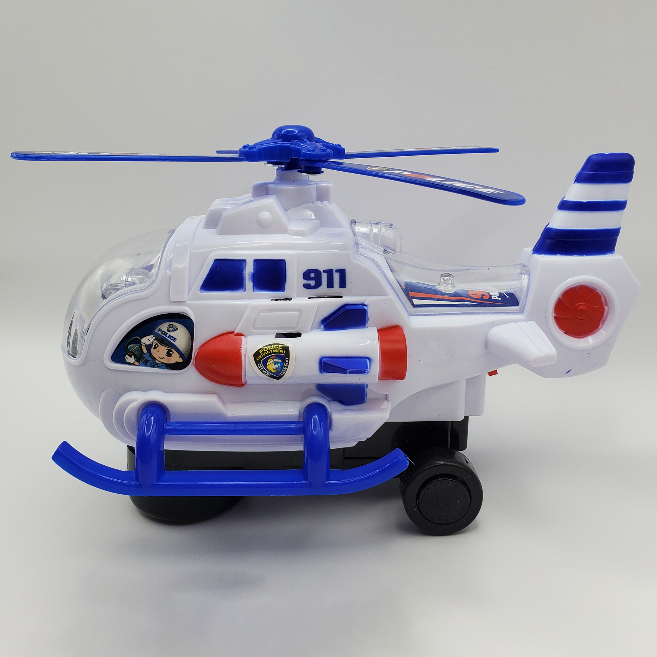 Helicóptero Policía Con Luz, Sonido Y Movimiento