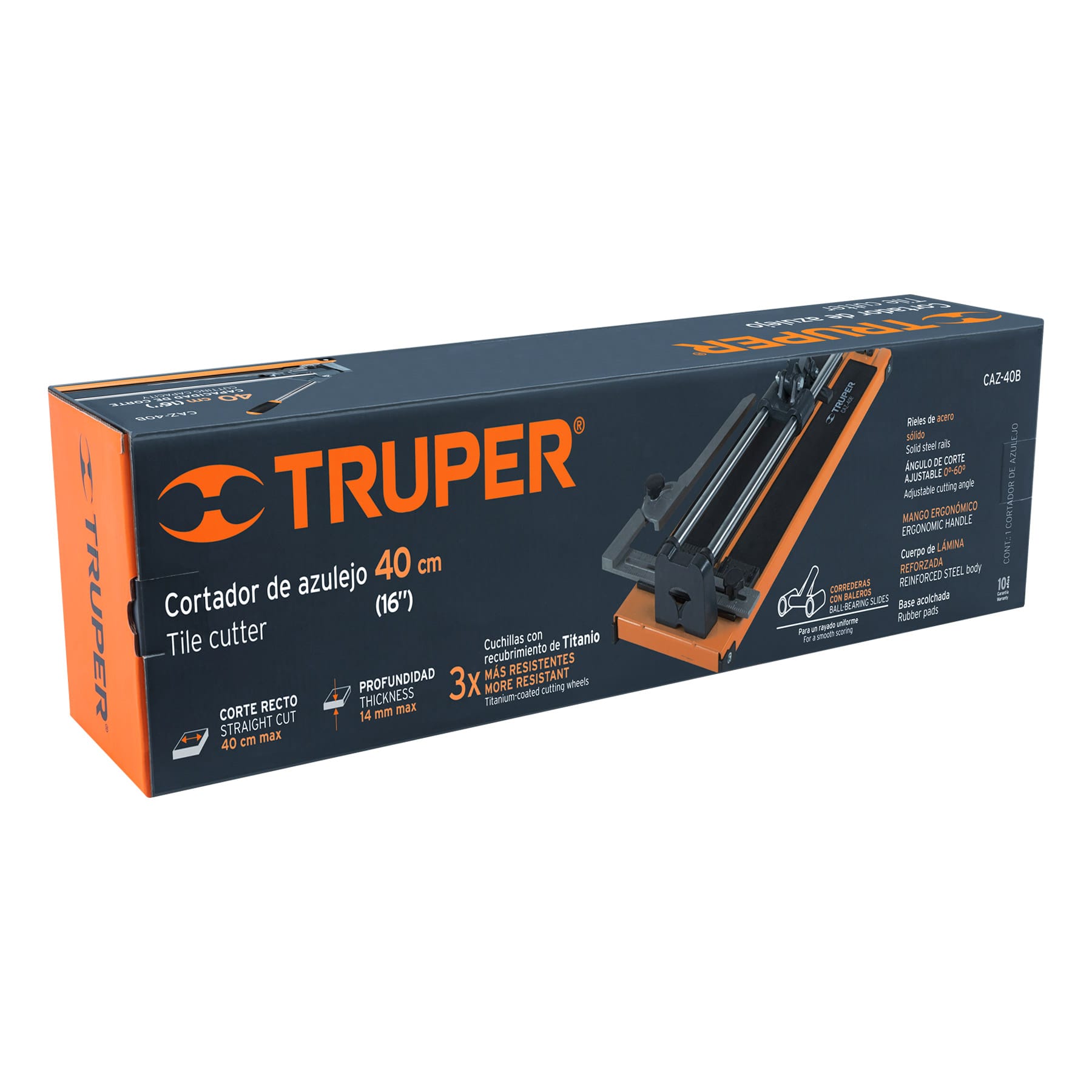 CORTADOR DE AZULEJO 16" (40 CM) CON BALEROS, TRUPER 12930