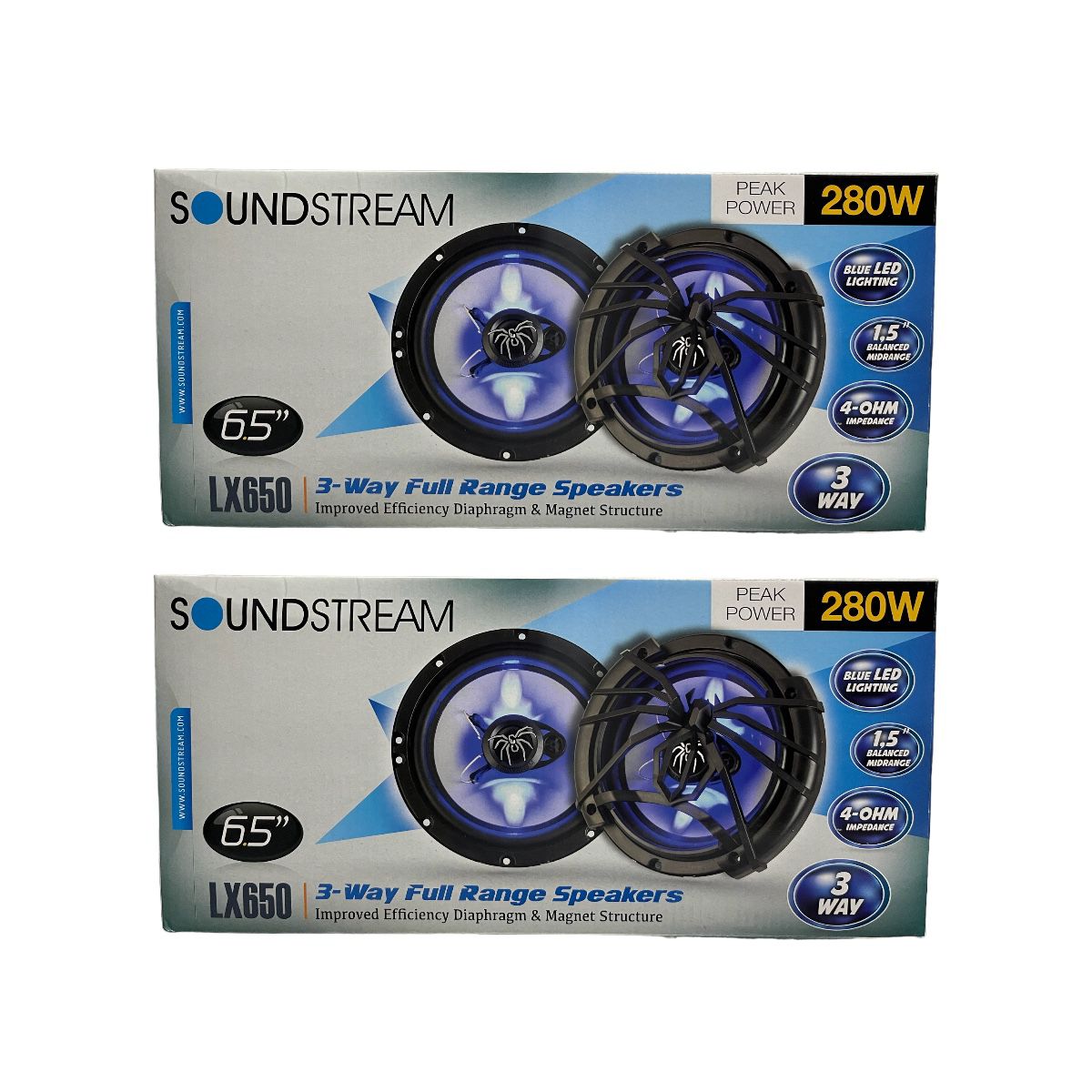 Bocinas 6.5 soundstream con luz led para puertas 2 pares 