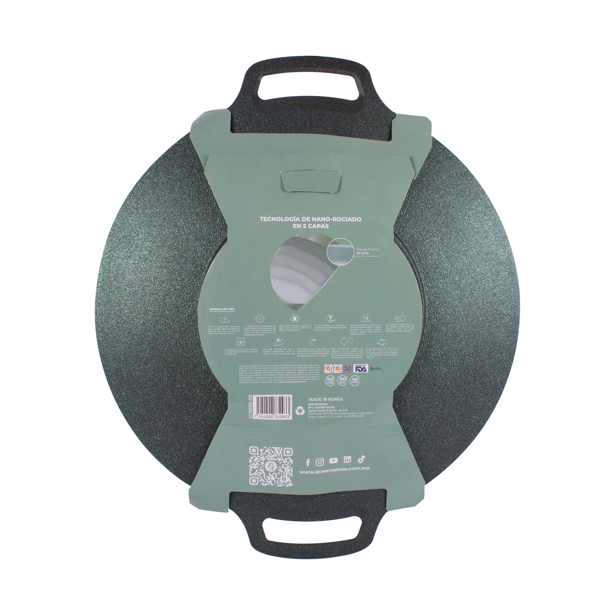 Comal Antiadherente Jade Pro En 8 Capas 36cm De Diámetro