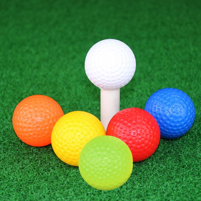 Pelotas de golf para principiantes MXLRF-003-6 30 Pzas 4cm Diámetro Golf o Minigolf Plástico PE Color al Azar GolfColorful