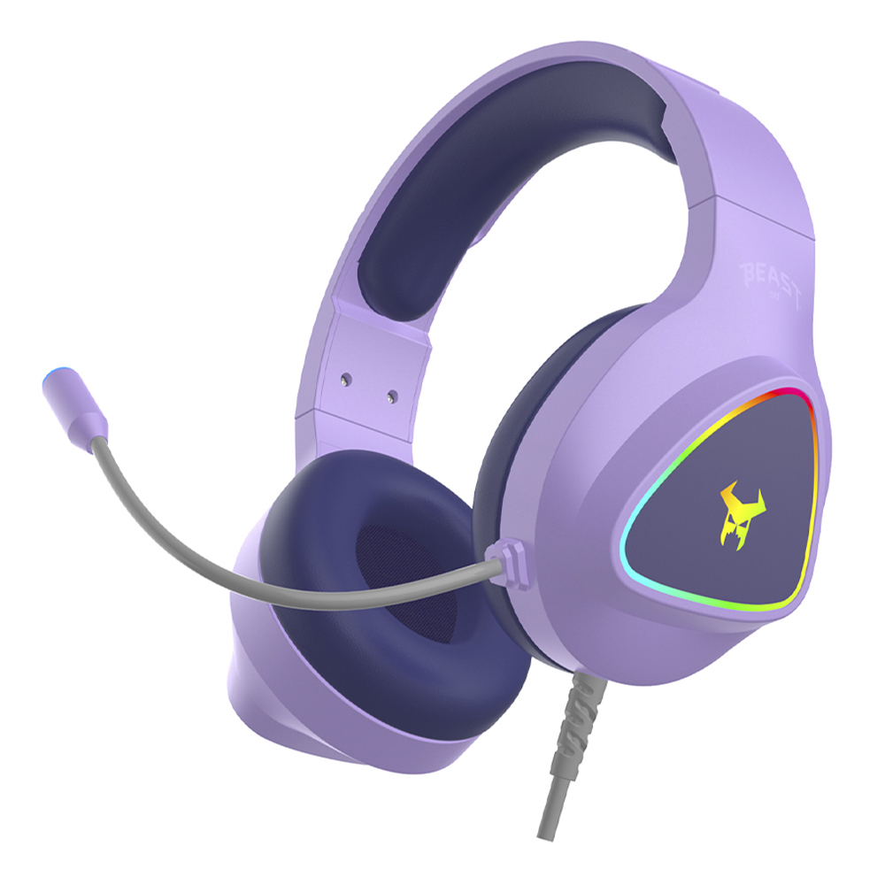Audífonos Gamer Beast Muspell Prime Stf Color Lila 