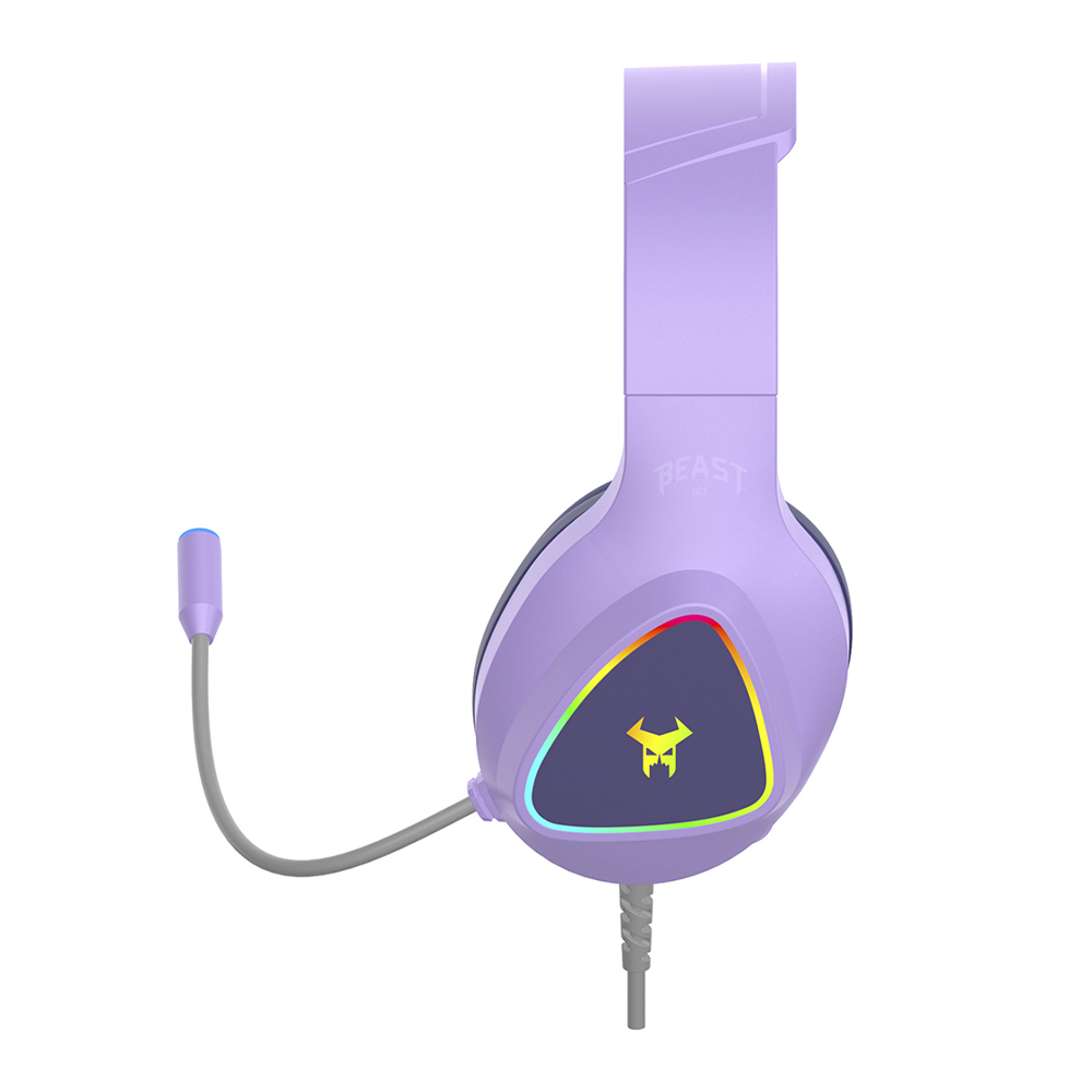 Audífonos Gamer Beast Muspell Prime Stf Color Lila 