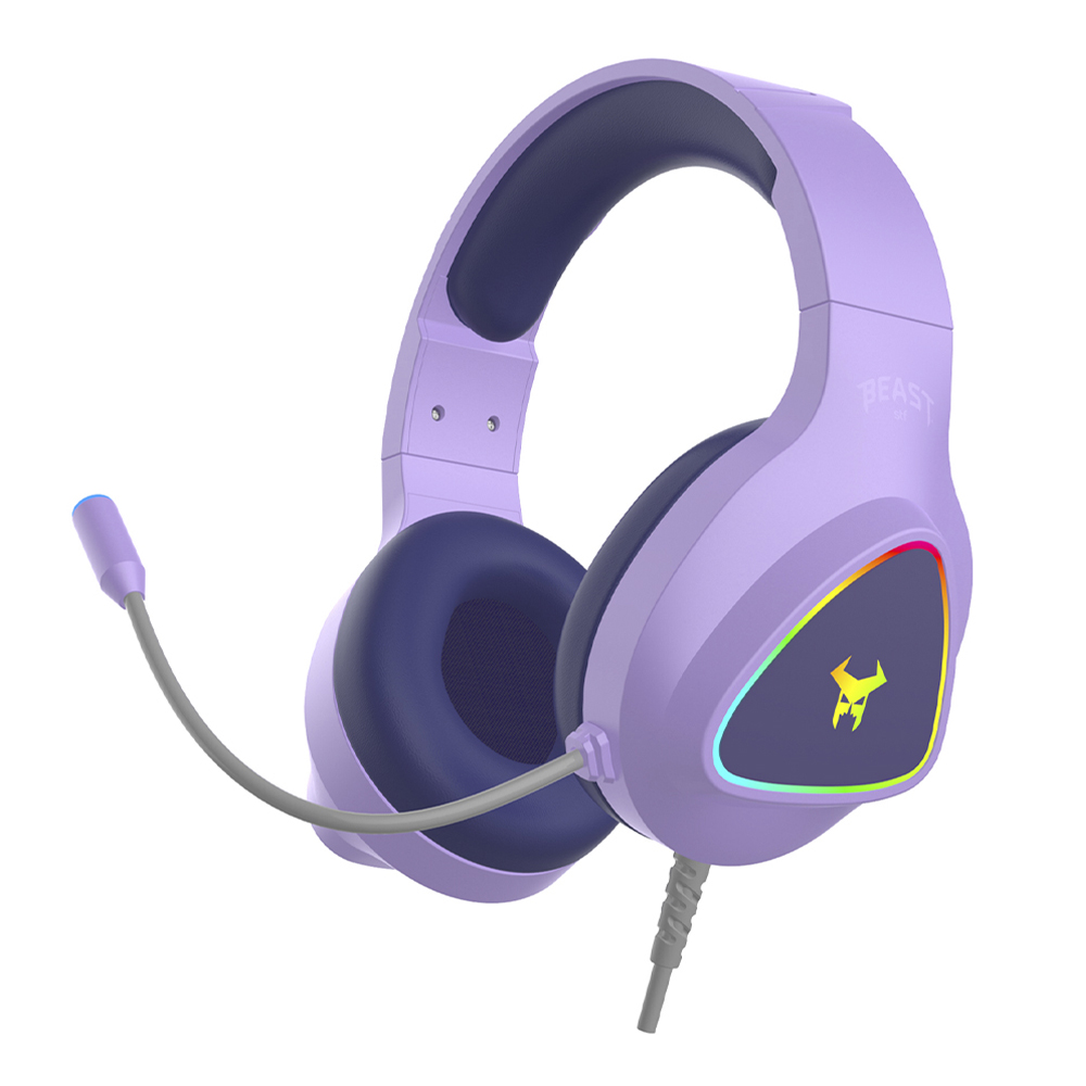 Audífonos Gamer Beast Muspell Prime Stf Color Lila 