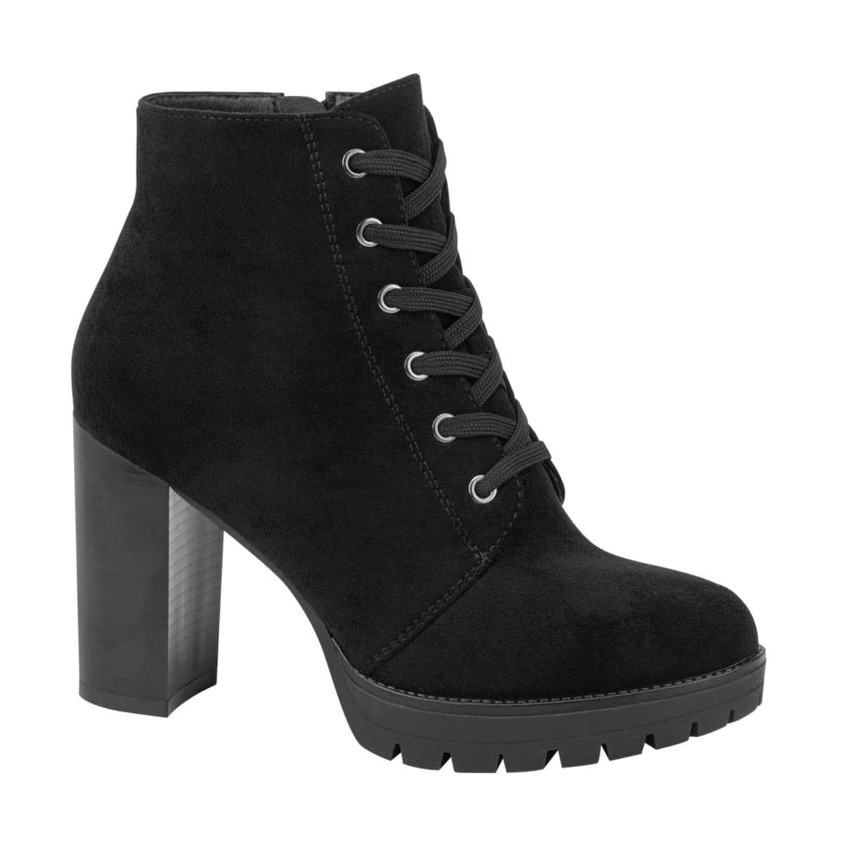 Bota de vestir negras Sao Paulo, de ante con suela track, mod. 1086749