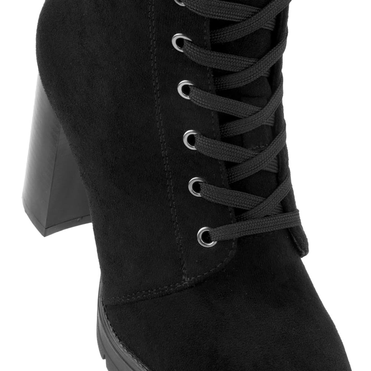 Bota de vestir negras Sao Paulo, de ante con suela track, mod. 1086749