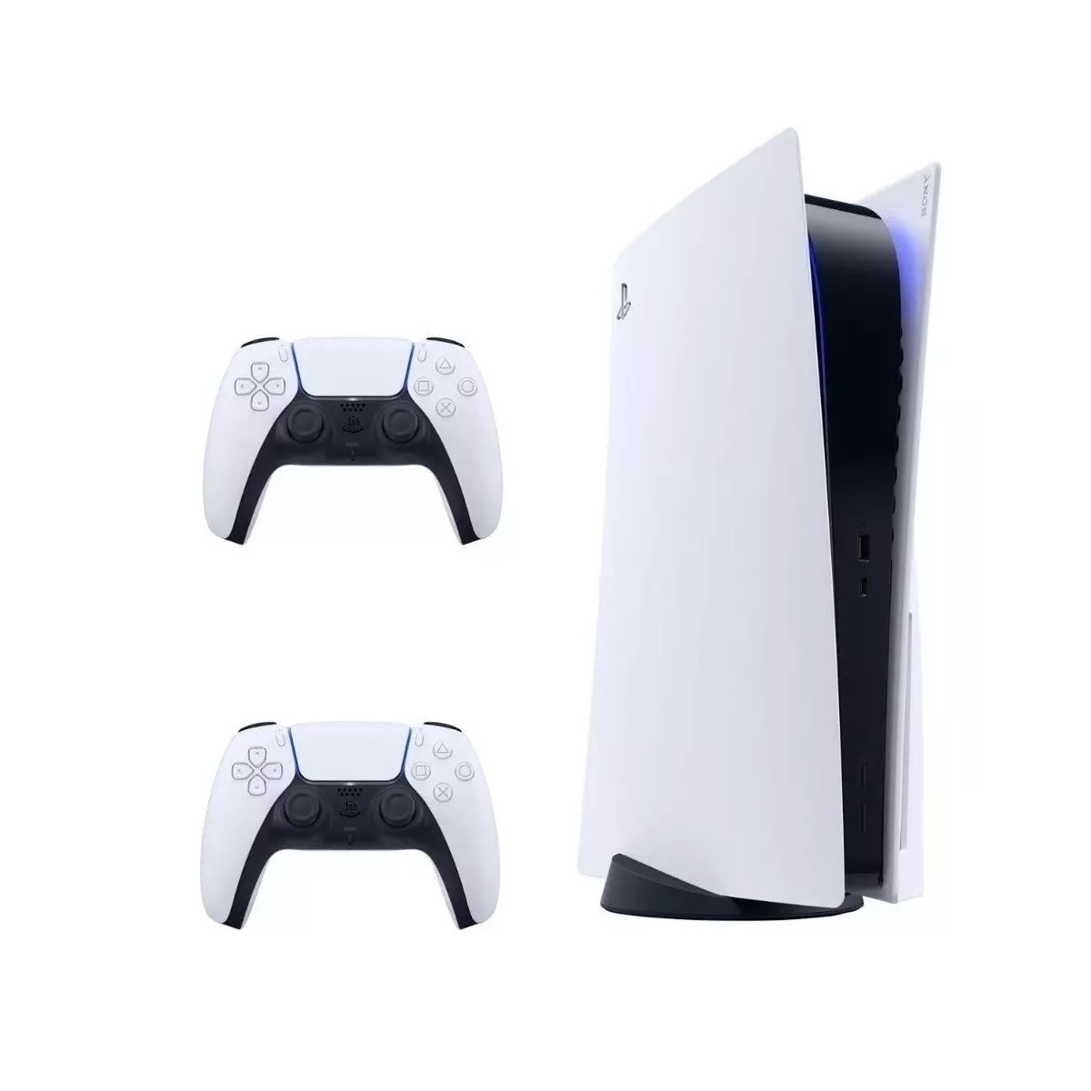 Consola Sony PlayStation 5 825 Gb (Version Internacional), Standard Edition (DISCO), 2 Controles Color Blanco y Negro