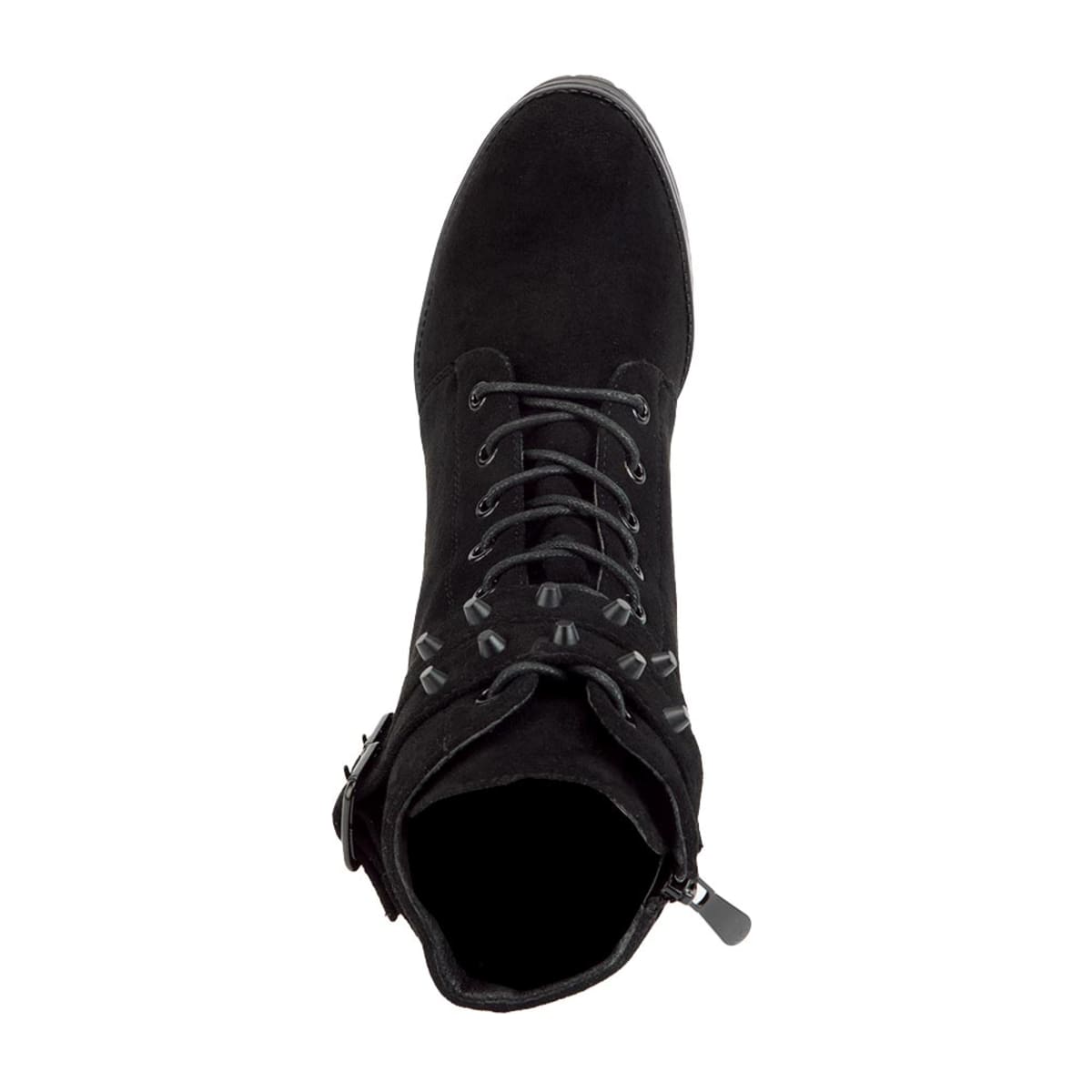 Botas de vestir Sao Paulo negras, suela track, hebillas y estoperoles, mod. 1086748