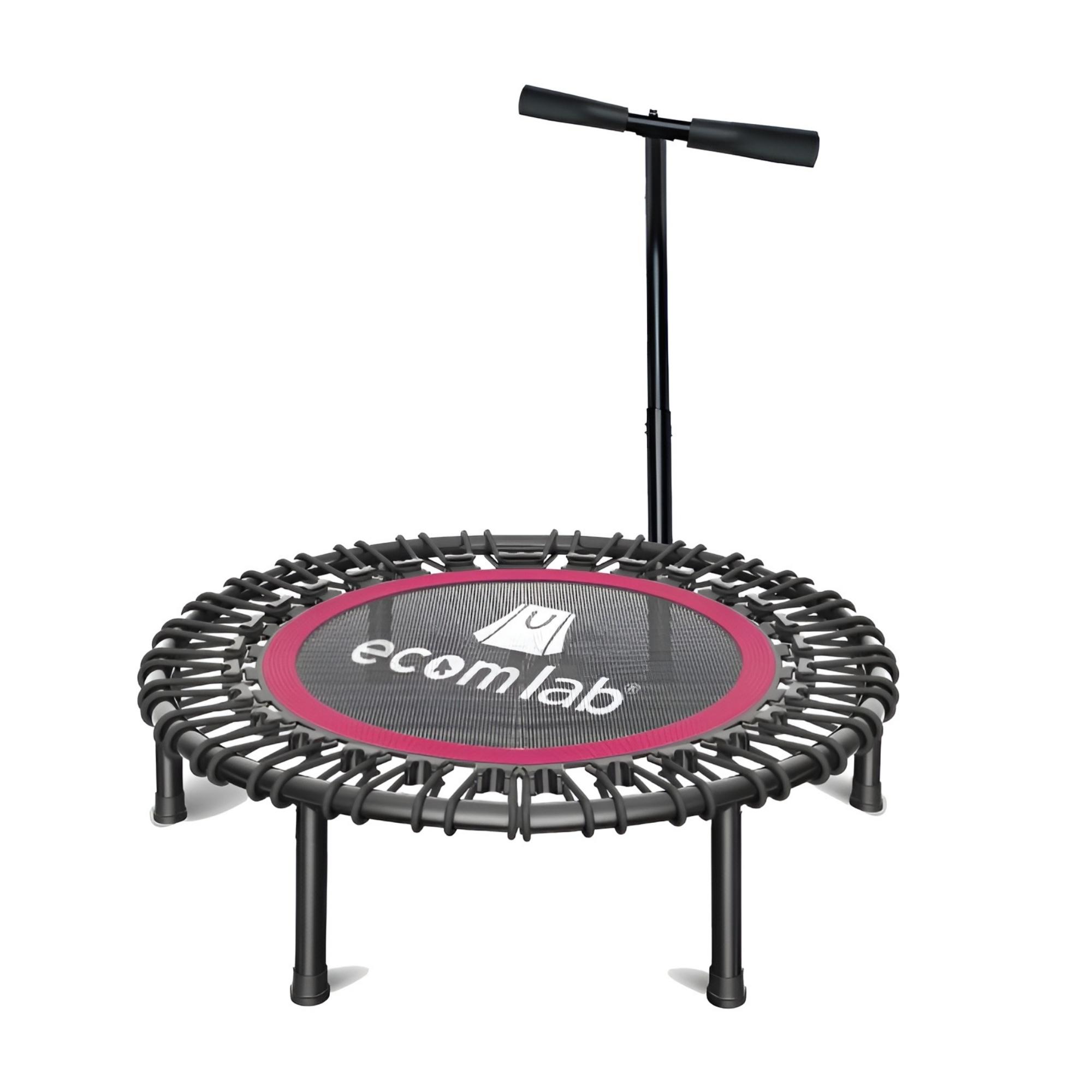 Trampolín Fitness Para Ejercicio Aeróbico Gimnasio Plegable Con Barra Auxiliar De Agarre Entrenamiento Para Cardio Para Hogar Interior y Exterior