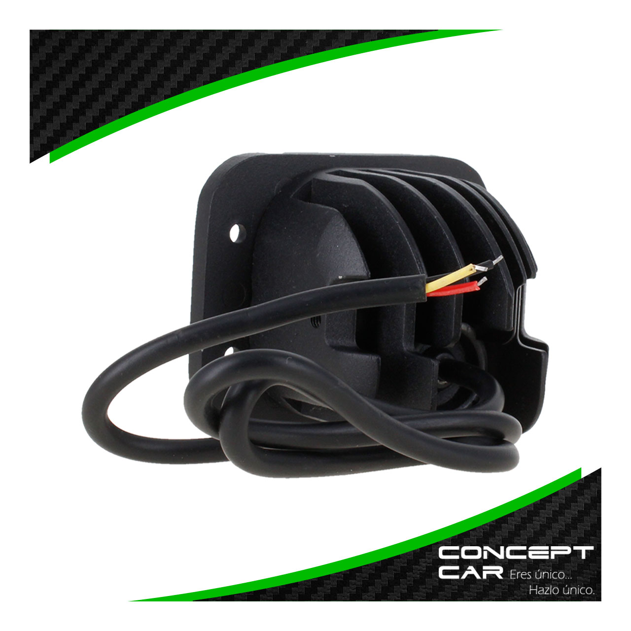 Faro Cuadrado Bicolor Lupa Hiper Led Empotrable 12-24v