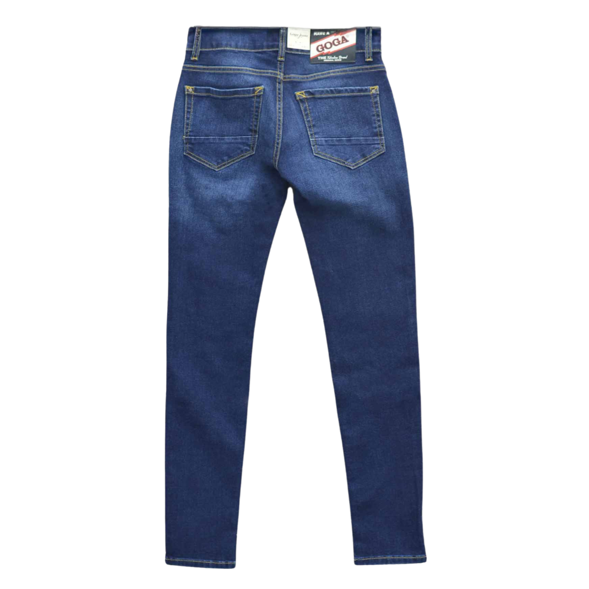 Jeans De Mezclilla Azul Oscuro Elásticos Slim Fit Hombre | Envío Gratis