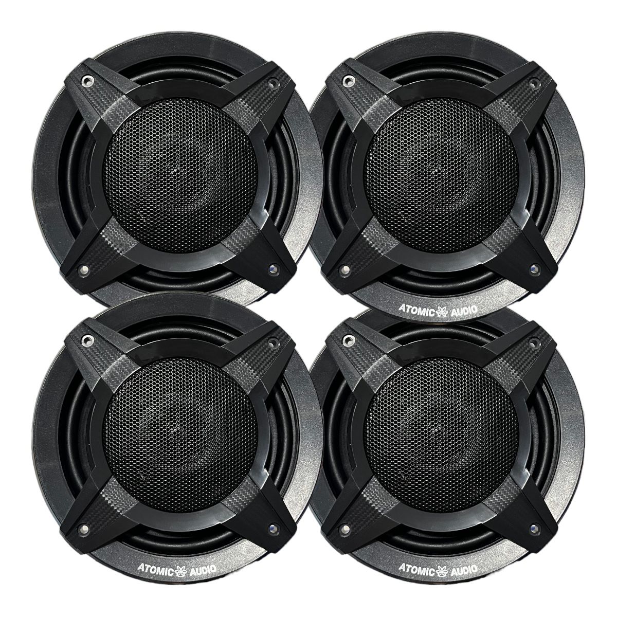 Par De Bocinas Atomic 6.5 PuLG. Carro 3 Vias 45w Rms Iron65 2 pares