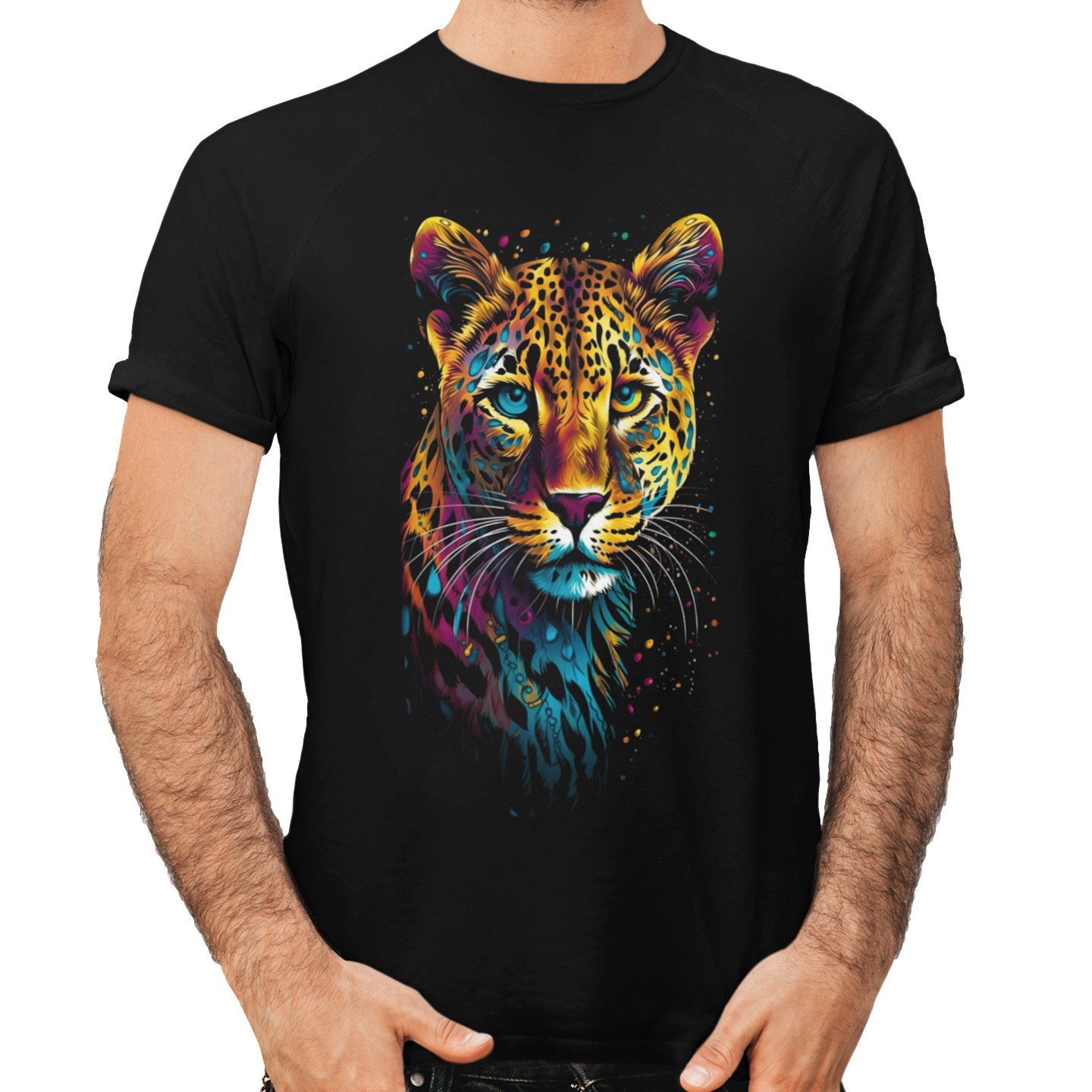 Playera Caballero y Dama Jaguar Colores Animales