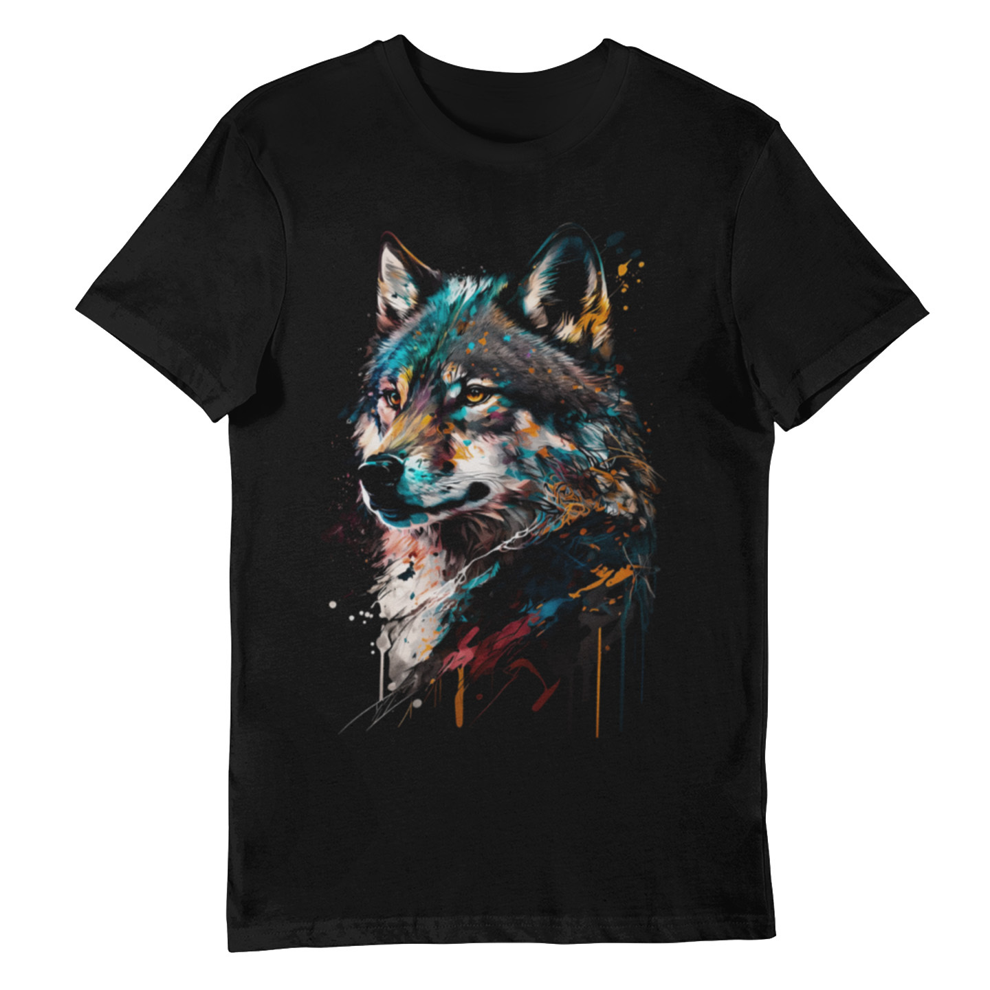 Playera Caballero y Dama Lobo Animal Colores