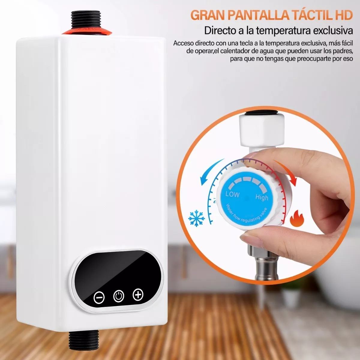 Calentador De Paso Instantaneo, Boiler De Paso Set Con Ducha Tira