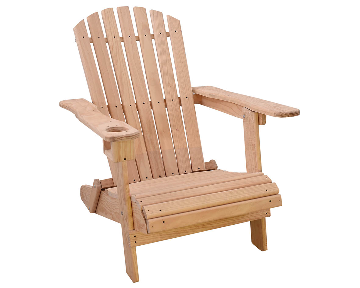 Sillón Adirondack Con Reposapiés Plegable De Madera