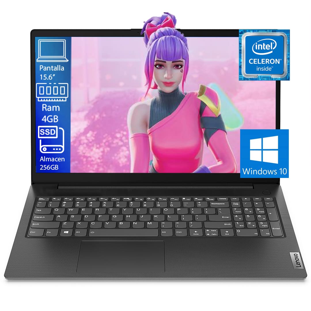 Laptop Lenovo V15 Gen 2 Intel Inside N4500 Ram 4GB Disco SSD 256GB Pantalla 15.6'' - Negro