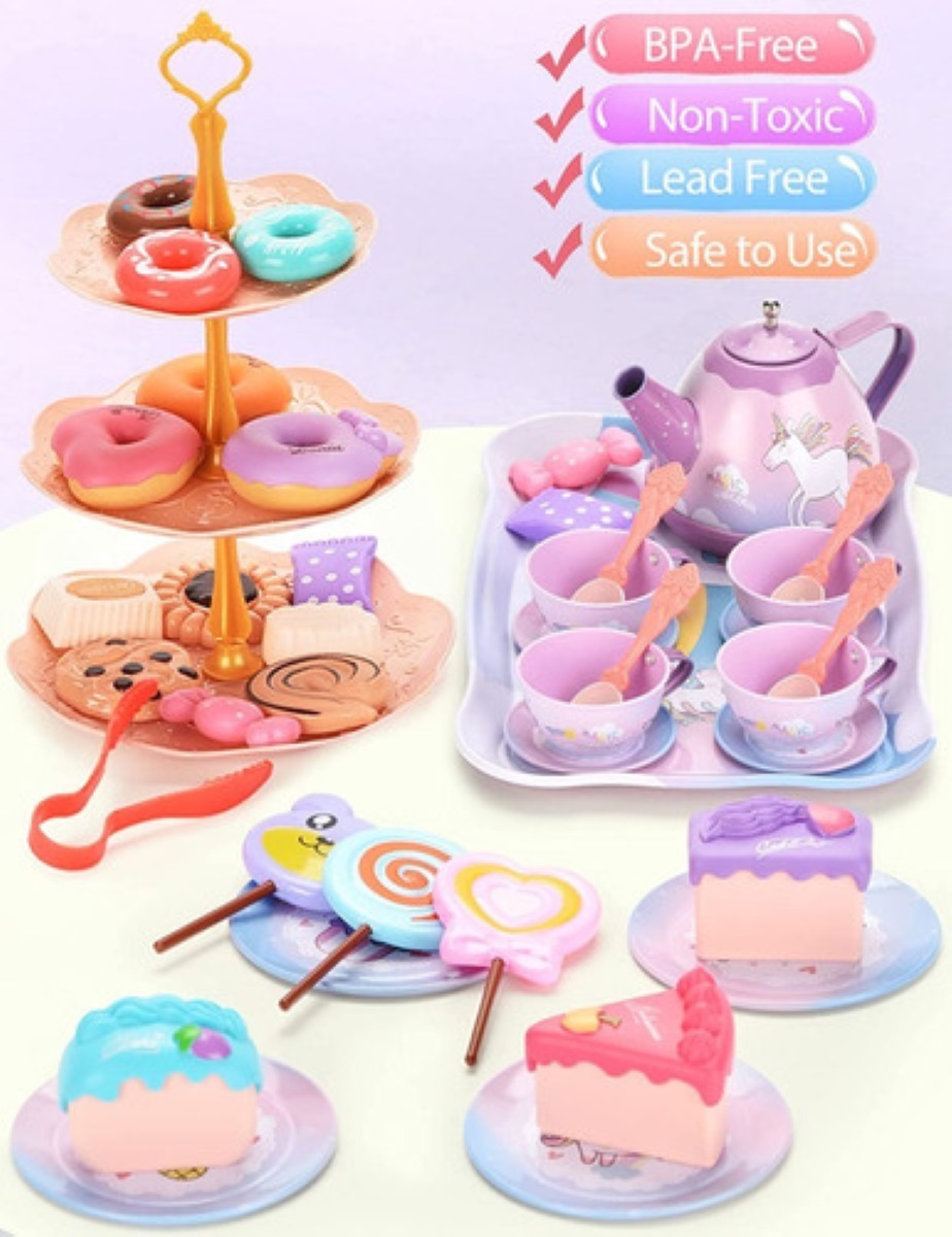 Juguete De Cocina Juego De Té Para Niñas Unicornio