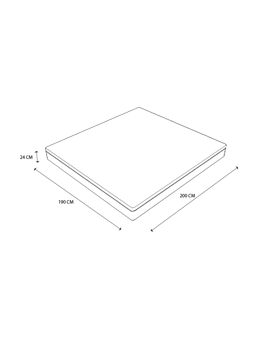 Colchón en caja uDream Modelo Sense con Memory Foam King Size