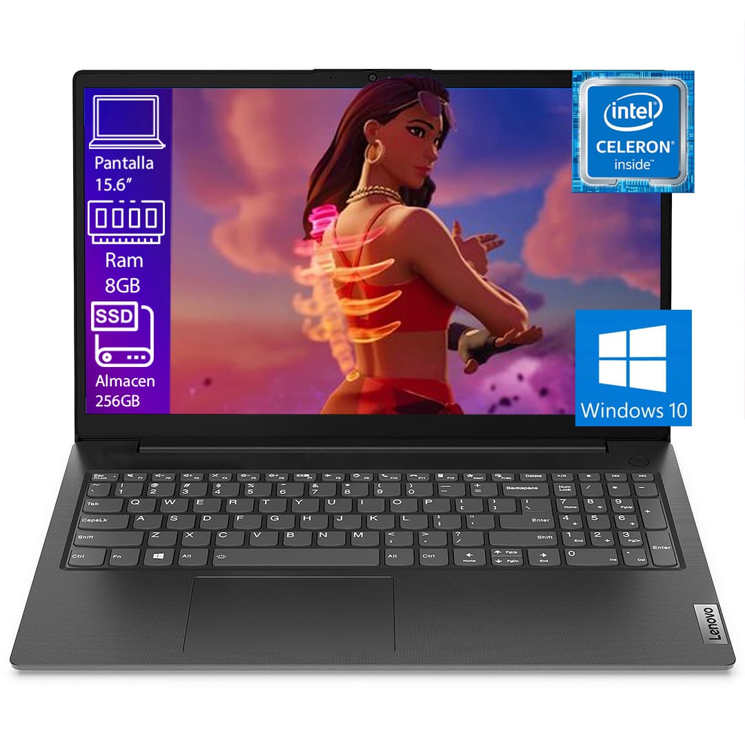 Laptop Lenovo V15 Gen 2 Intel Inside N4500 Ram 8GB Disco SSD 256GB Pantalla 15.6'' - Negro