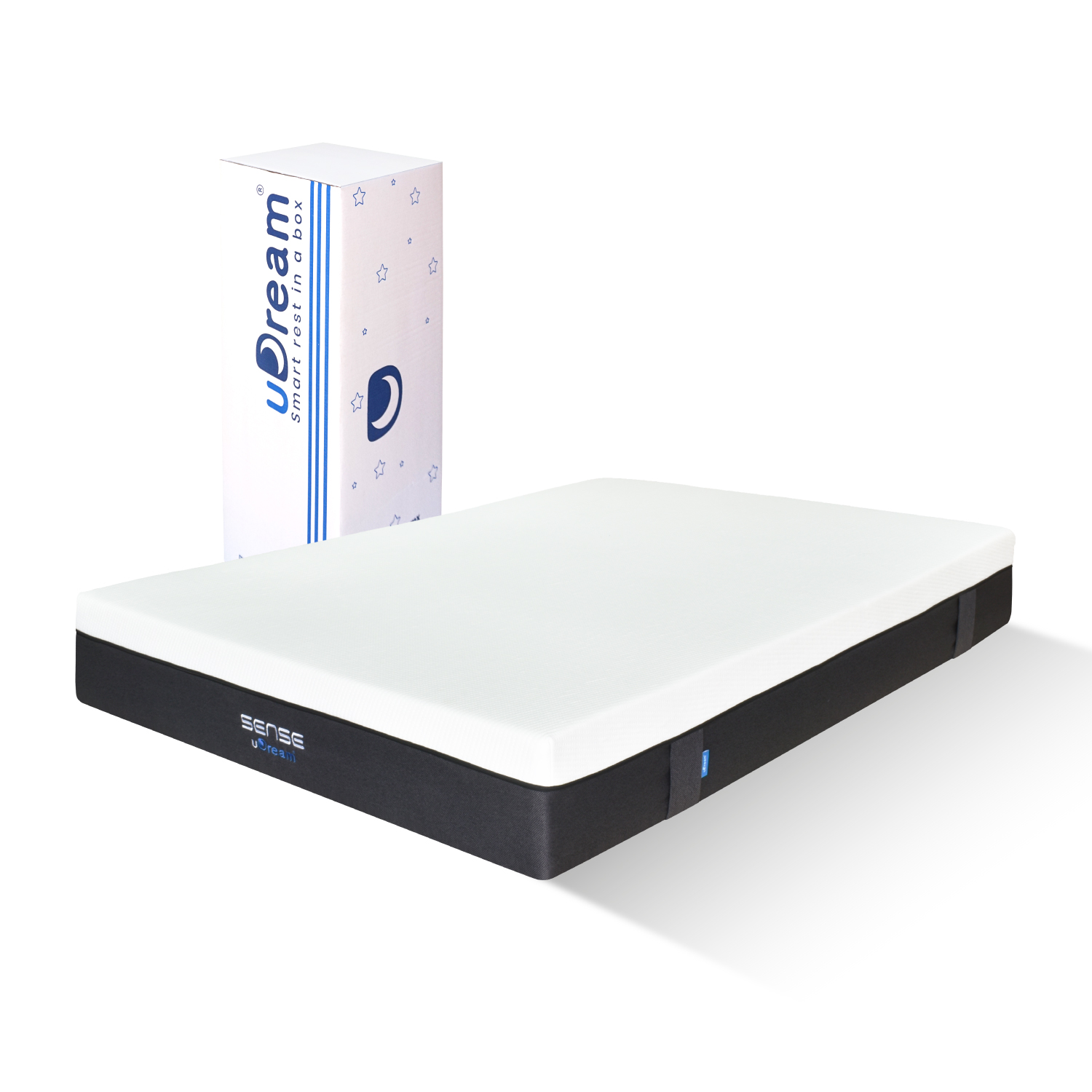 Colchón en caja uDream Modelo Sense con Memory Foam Queen Size.
